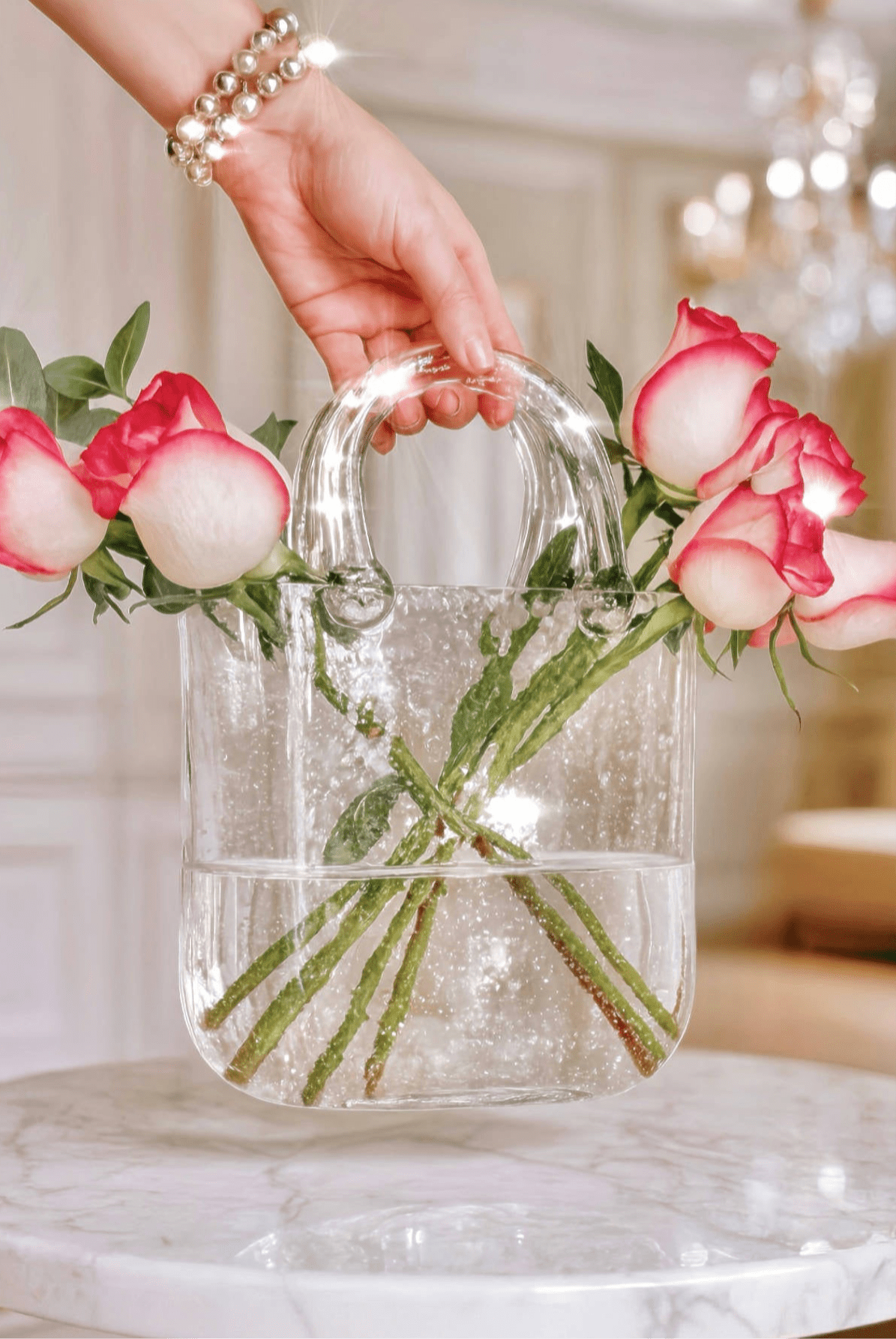 Olivia Glass Handbag Vase