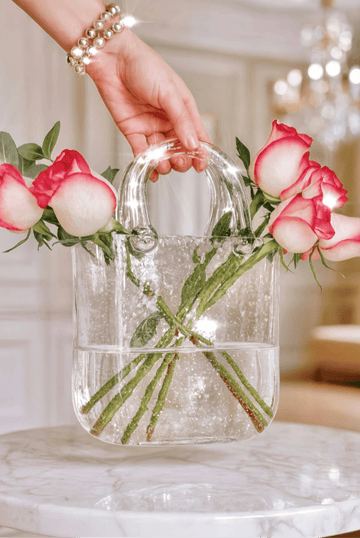 Olivia Glass Handbag Vase