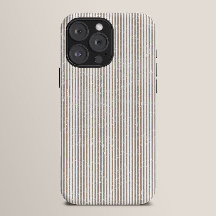 Cocoa Brown Tan Pinstripes iPhone Case