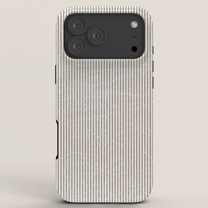 Cocoa Brown Tan Pinstripes iPhone Case