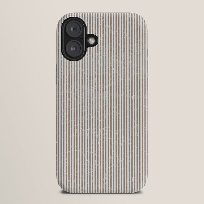 Cocoa Brown Tan Pinstripes iPhone Case