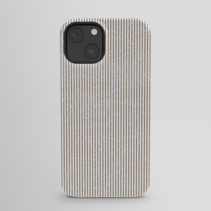 Cocoa Brown Tan Pinstripes iPhone Case