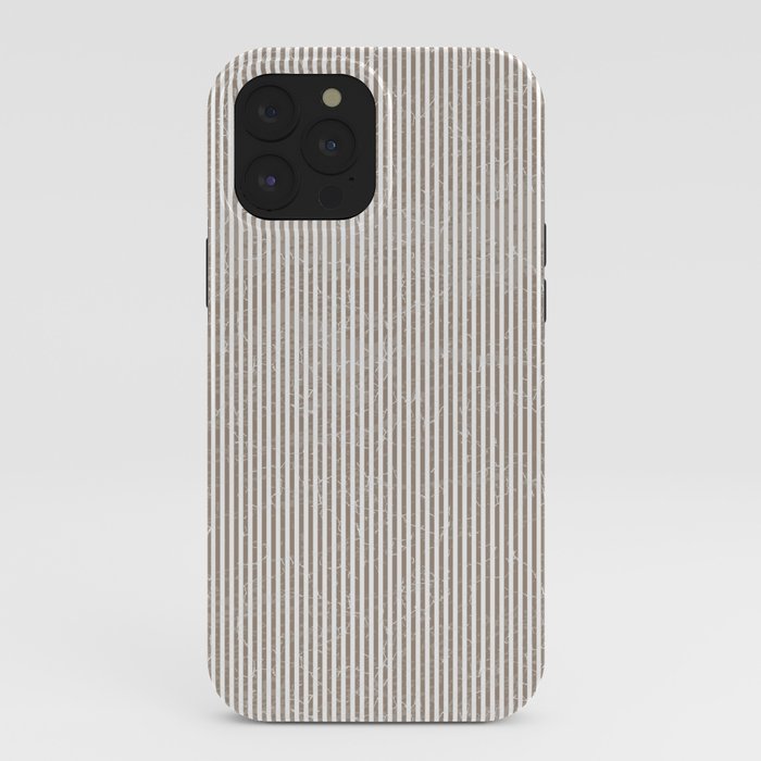 Cocoa Brown Tan Pinstripes iPhone Case
