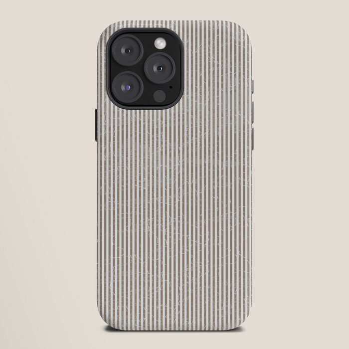 Cocoa Brown Tan Pinstripes iPhone Case