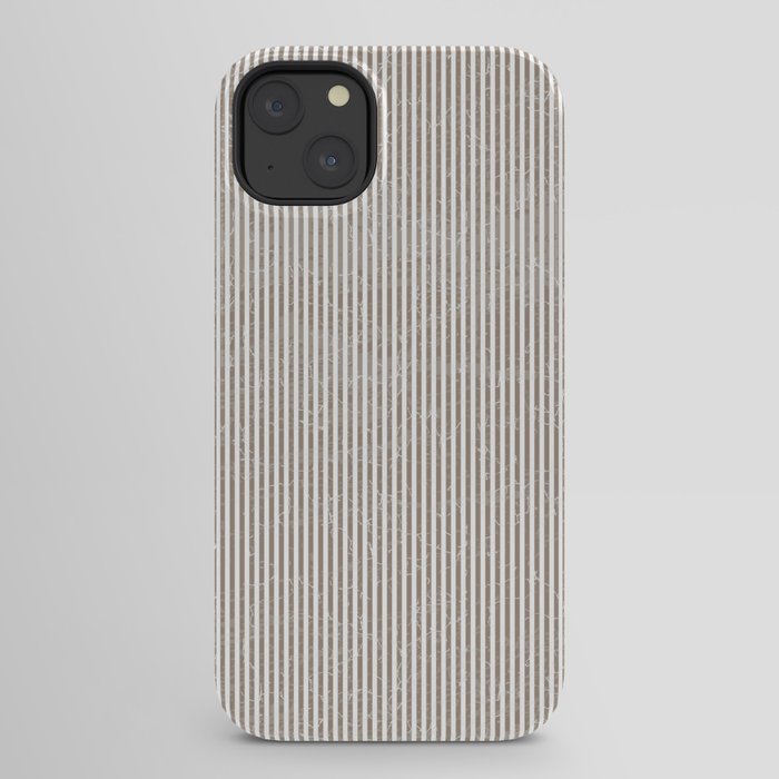 Cocoa Brown Tan Pinstripes iPhone Case