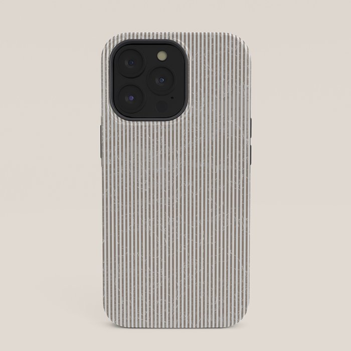 Cocoa Brown Tan Pinstripes iPhone Case