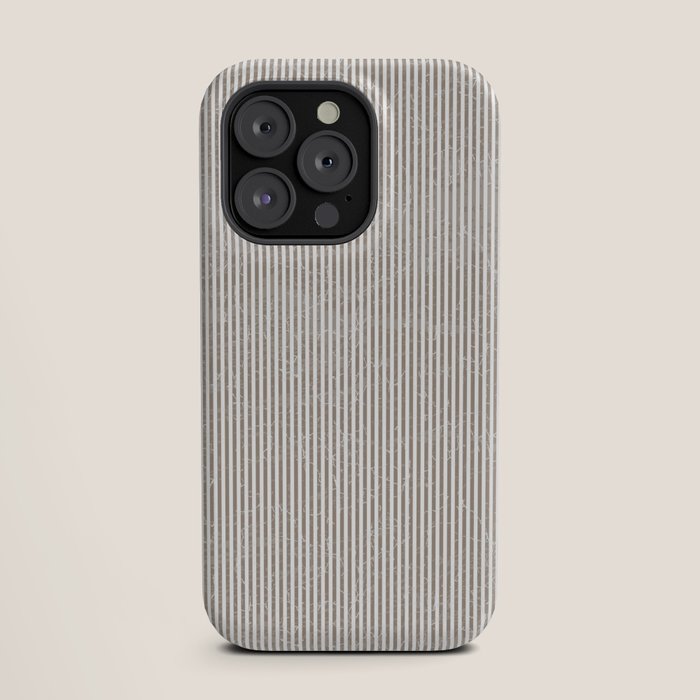 Cocoa Brown Tan Pinstripes iPhone Case