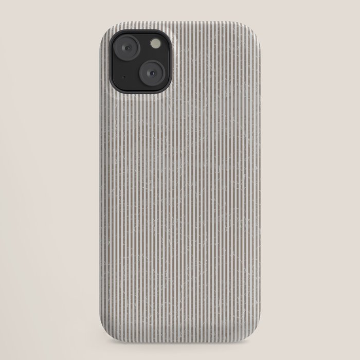 Cocoa Brown Tan Pinstripes iPhone Case