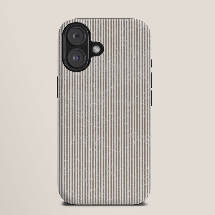 Cocoa Brown Tan Pinstripes iPhone Case
