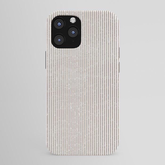 Cocoa Brown Tan Pinstripes iPhone Case