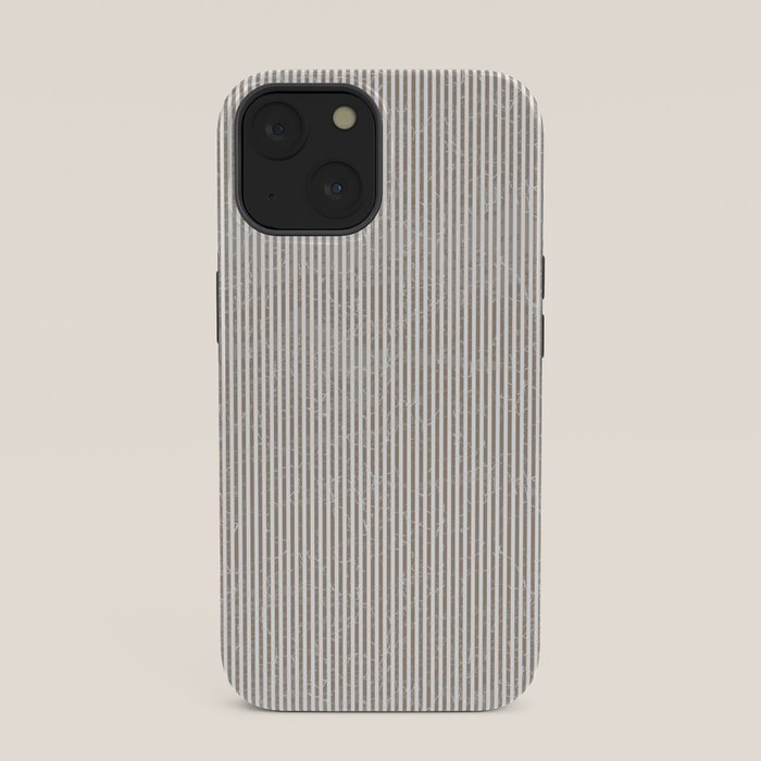Cocoa Brown Tan Pinstripes iPhone Case