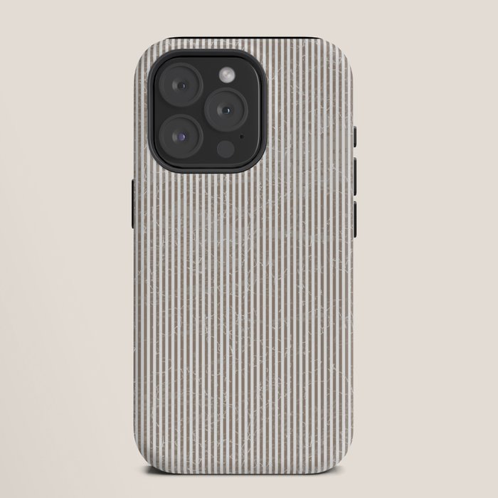 Cocoa Brown Tan Pinstripes iPhone Case