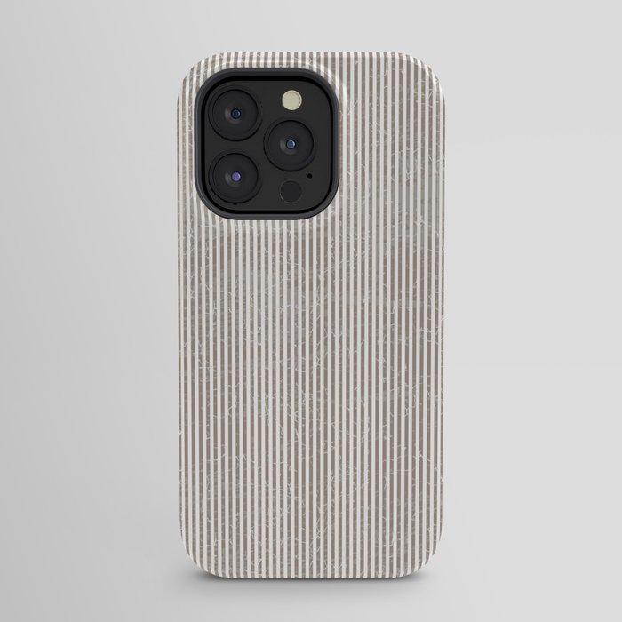 Cocoa Brown Tan Pinstripes iPhone Case