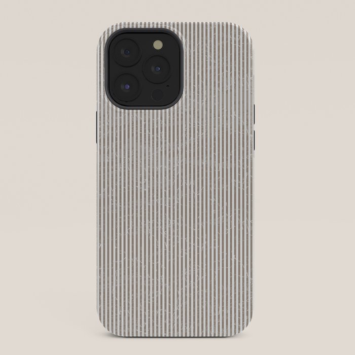 Cocoa Brown Tan Pinstripes iPhone Case