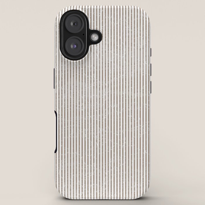 Cocoa Brown Tan Pinstripes iPhone Case