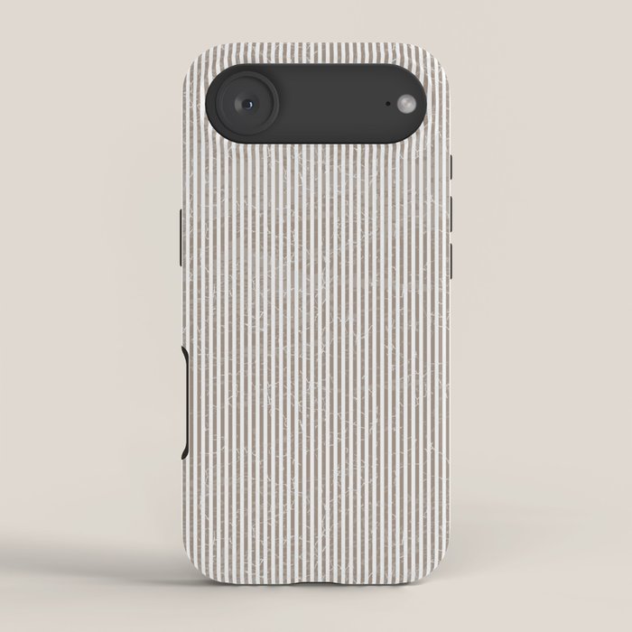 Cocoa Brown Tan Pinstripes iPhone Case