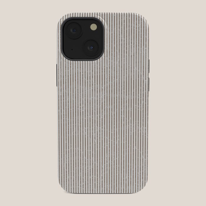 Cocoa Brown Tan Pinstripes iPhone Case