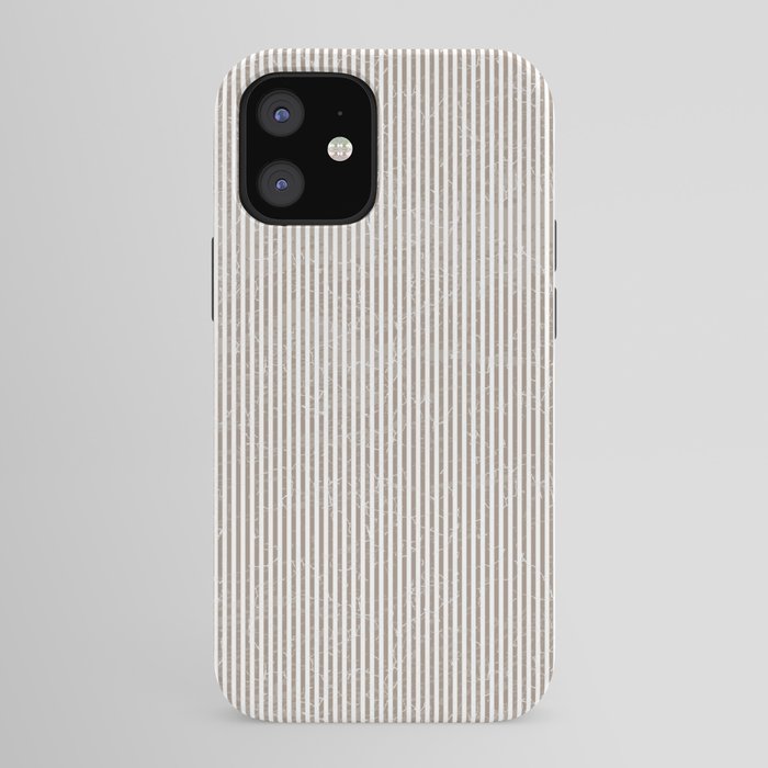 Cocoa Brown Tan Pinstripes iPhone Case