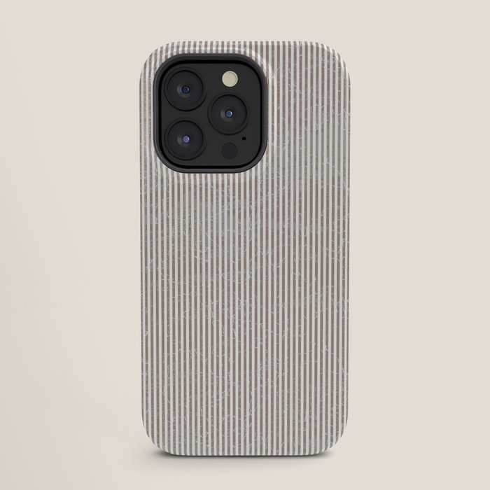 Cocoa Brown Tan Pinstripes iPhone Case