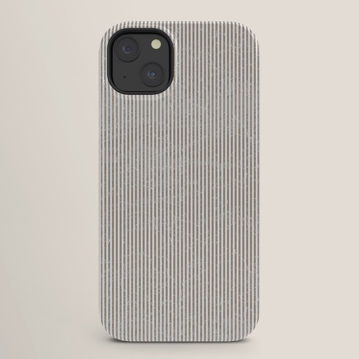 Cocoa Brown Tan Pinstripes iPhone Case