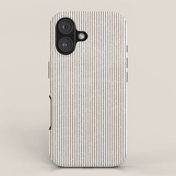 Cocoa Brown Tan Pinstripes iPhone Case