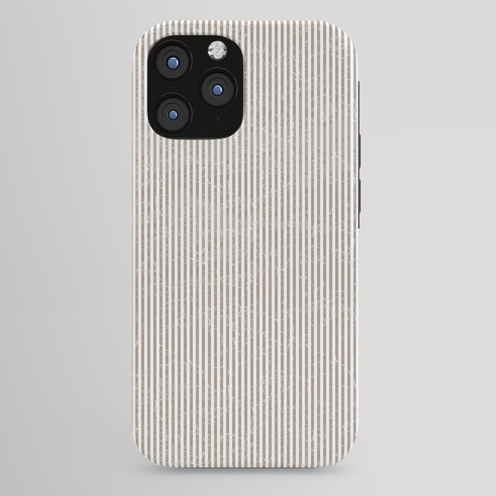Cocoa Brown Tan Pinstripes iPhone Case