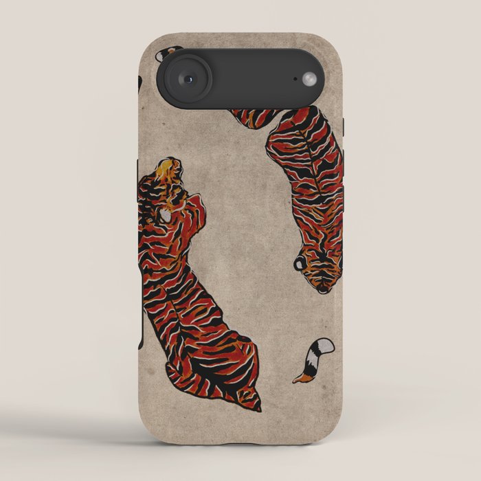 Two Tigers -- Ukiyo-e Style iPhone Case