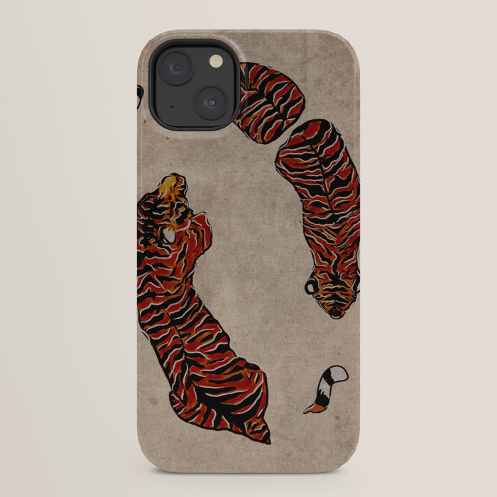 Two Tigers -- Ukiyo-e Style iPhone Case