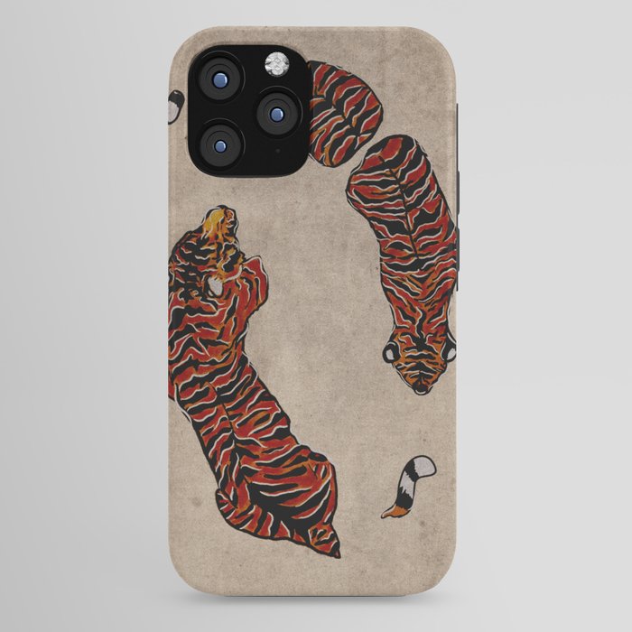 Two Tigers -- Ukiyo-e Style iPhone Case