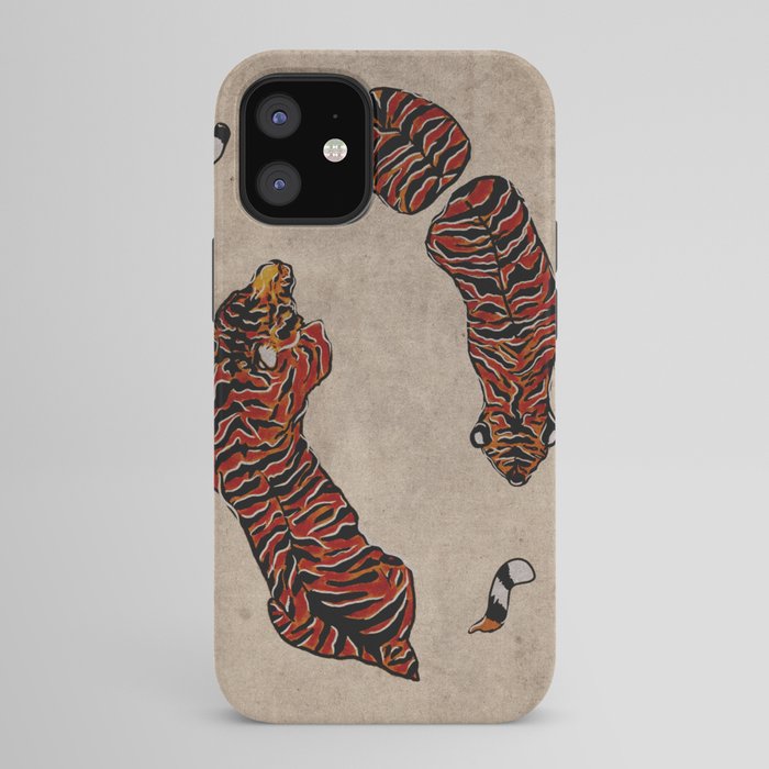 Two Tigers -- Ukiyo-e Style iPhone Case