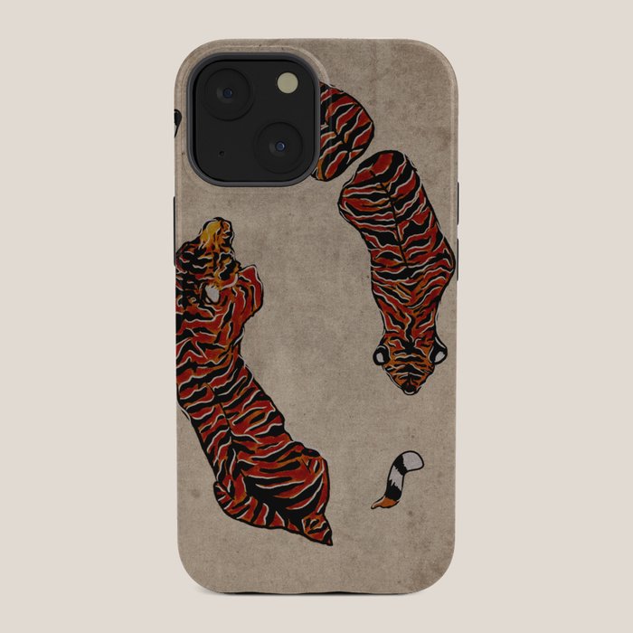 Two Tigers -- Ukiyo-e Style iPhone Case
