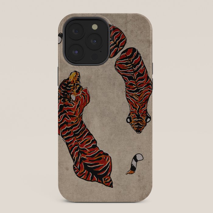 Two Tigers -- Ukiyo-e Style iPhone Case