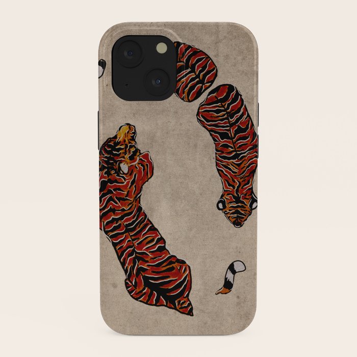 Two Tigers -- Ukiyo-e Style iPhone Case