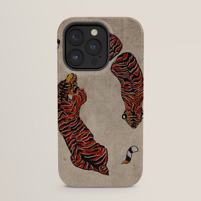 Two Tigers -- Ukiyo-e Style iPhone Case