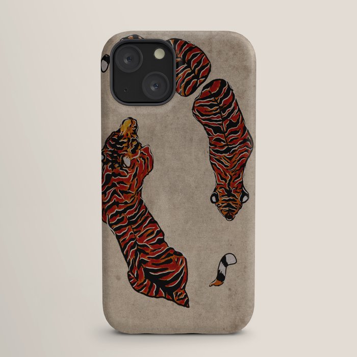 Two Tigers -- Ukiyo-e Style iPhone Case