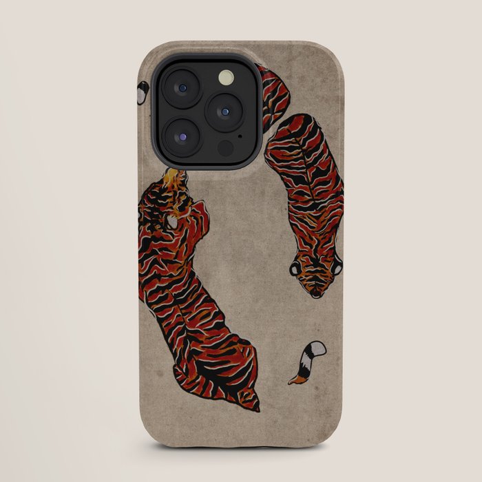Two Tigers -- Ukiyo-e Style iPhone Case