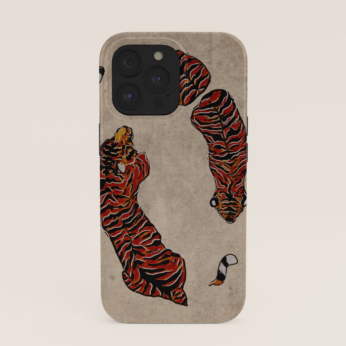 Two Tigers -- Ukiyo-e Style iPhone Case