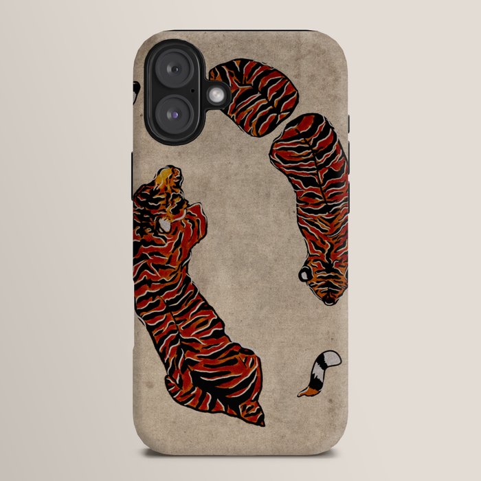 Two Tigers -- Ukiyo-e Style iPhone Case