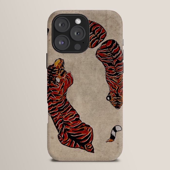 Two Tigers -- Ukiyo-e Style iPhone Case