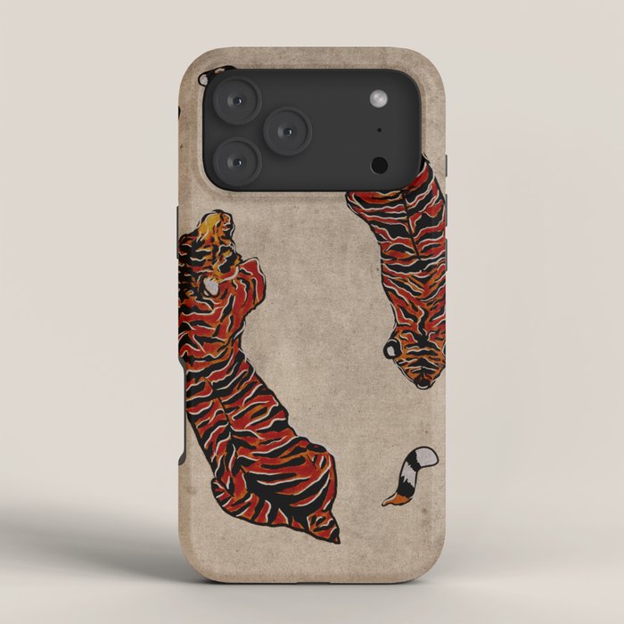 Two Tigers -- Ukiyo-e Style iPhone Case