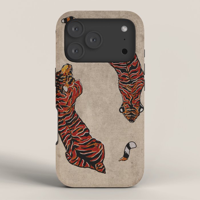 Two Tigers -- Ukiyo-e Style iPhone Case