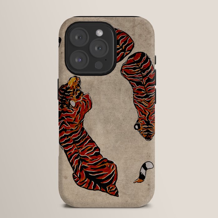 Two Tigers -- Ukiyo-e Style iPhone Case