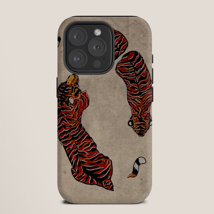 Two Tigers -- Ukiyo-e Style iPhone Case