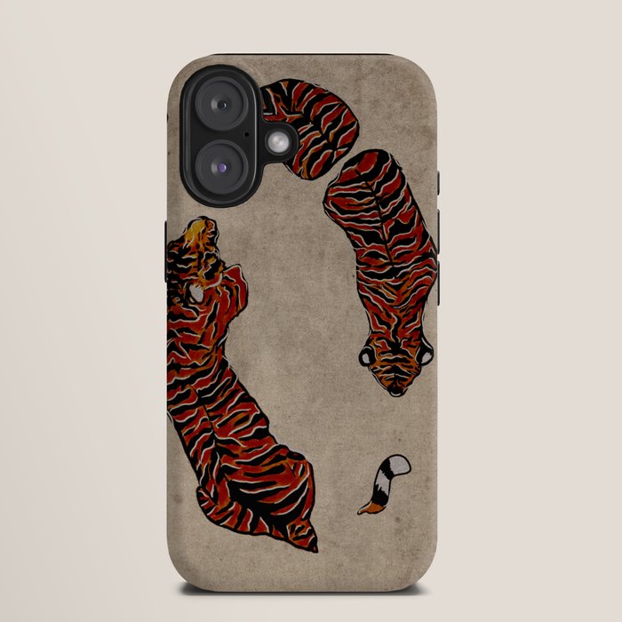 Two Tigers -- Ukiyo-e Style iPhone Case