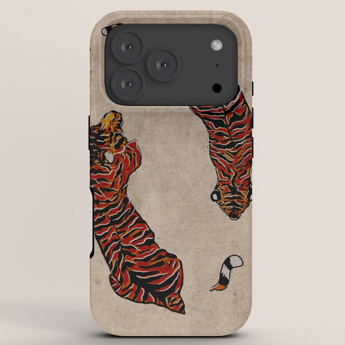 Two Tigers -- Ukiyo-e Style iPhone Case