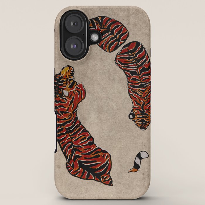 Two Tigers -- Ukiyo-e Style iPhone Case