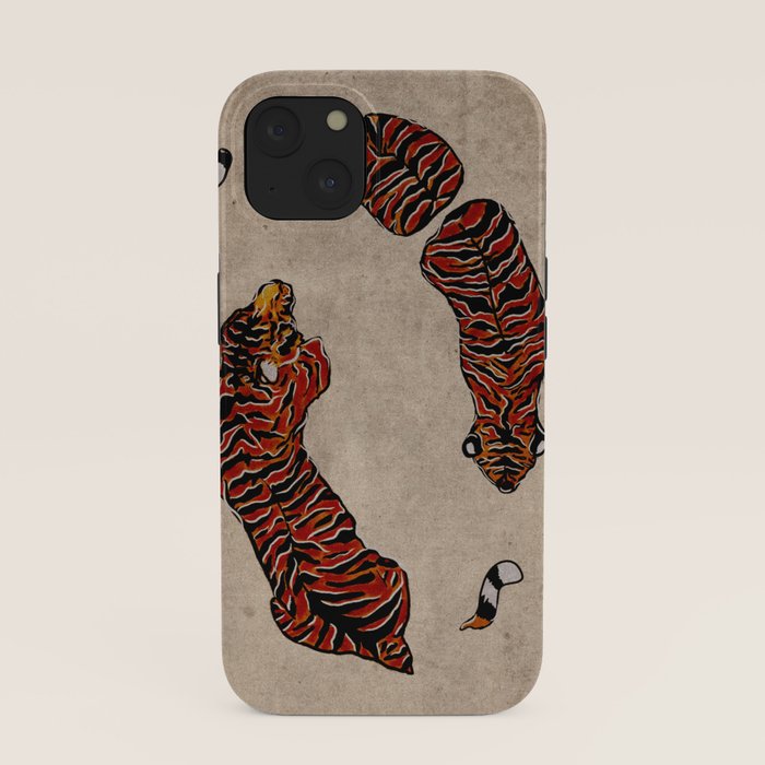 Two Tigers -- Ukiyo-e Style iPhone Case