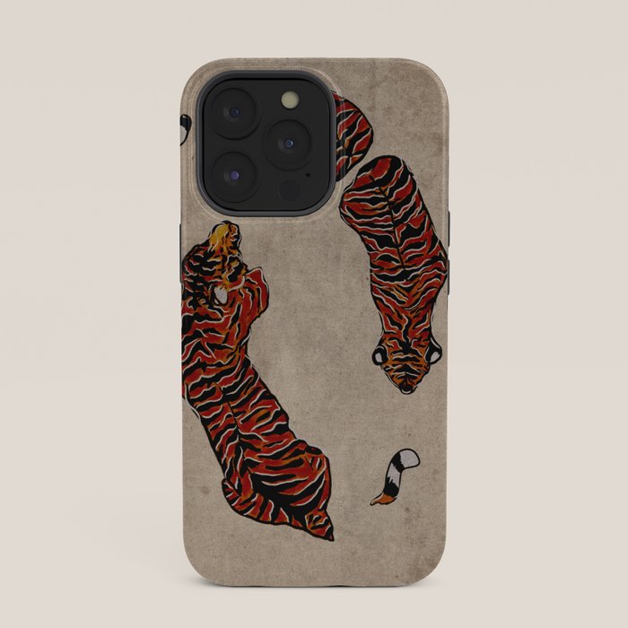 Two Tigers -- Ukiyo-e Style iPhone Case