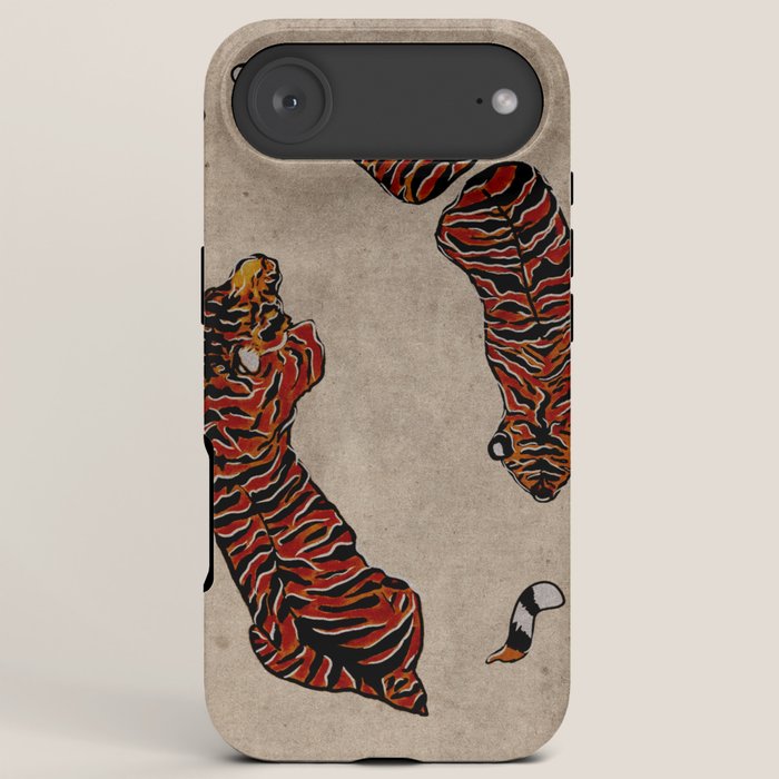 Two Tigers -- Ukiyo-e Style iPhone Case