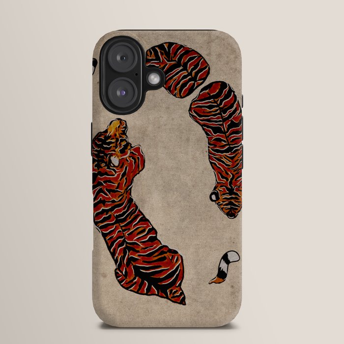 Two Tigers -- Ukiyo-e Style iPhone Case